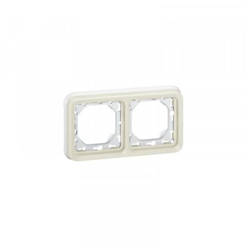 Support plaque 2 postes horizontaux plexo composable ip55