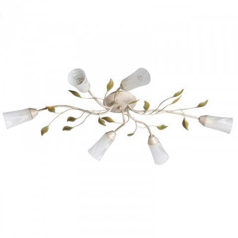 Plafonnier beige flora 6 ampoules 20 cm