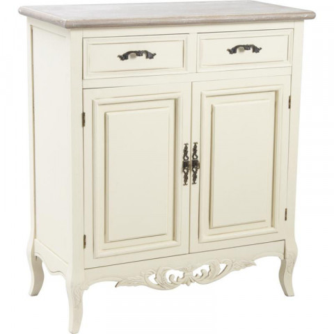 Buffet 2 portes 2 tiroirs en paulownia