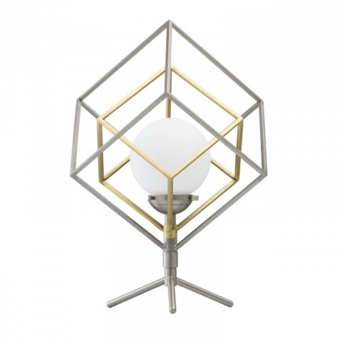 Lampe de table argentée neoclassic   44 cm