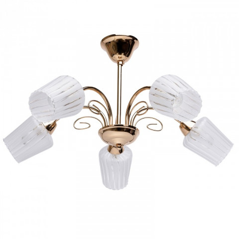 Plafonnier doré megapolis 5 ampoules 30 cm