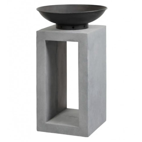 Bol à feu rond avec base à l'aspect de ciment 967183