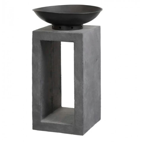 Bol à feu rond avec base à l'aspect de granit 967181