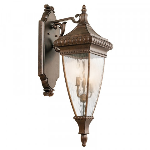 Applique venetian rain,  bronze brossé et verre, moyenne