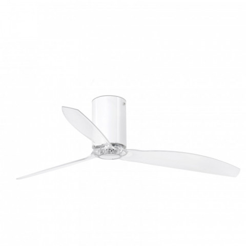 Ventilateur de plafond blanc brillant mini tube