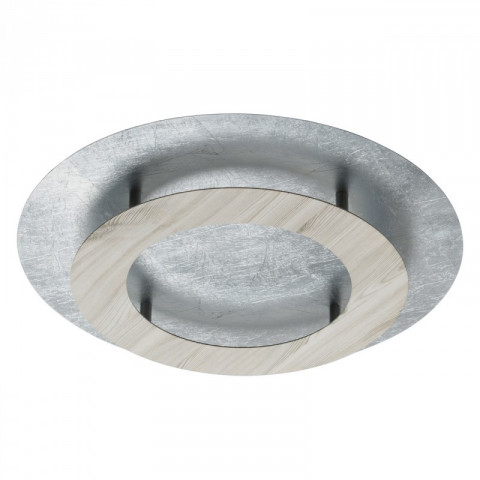 Plafonnier argenté techno 1 ampoule 8 cm