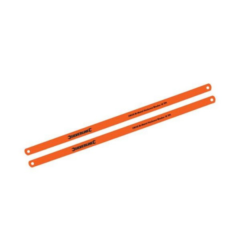 2 lames acier cobalt pour scie à métaux 18 TPI SILVERLINE 245039