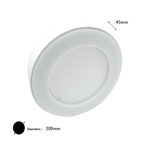 Applique murale led cob 15w ip65 - couleur eclairage : blanc neutre 4000k - 5500k
