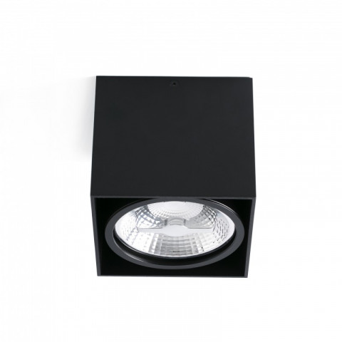 Plafonnier noir tecto 1 ampoule h12 cm