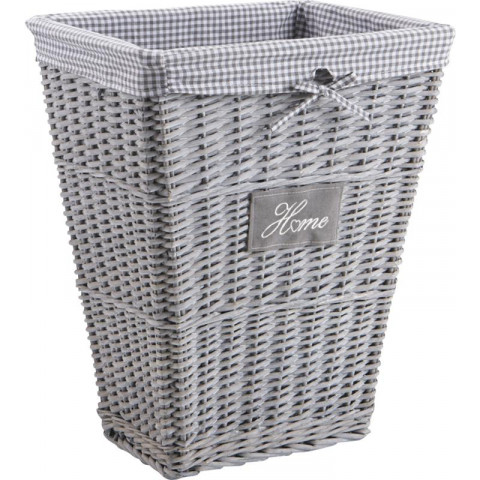 Panier à linge home en osier et coton