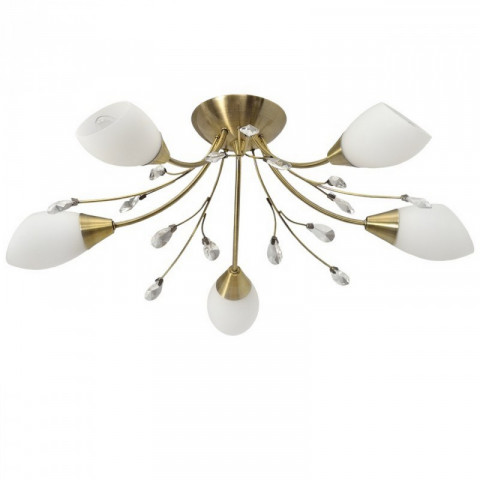Plafonnier laiton megapolis 5 ampoules 22 cm