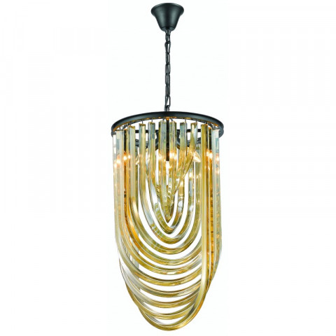 Lustre en cristal champagne doré manchester 3 lumières