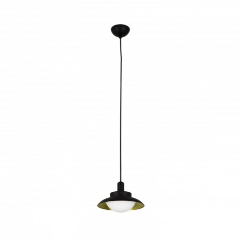 Suspension noire side 1 ampoule h154 cm