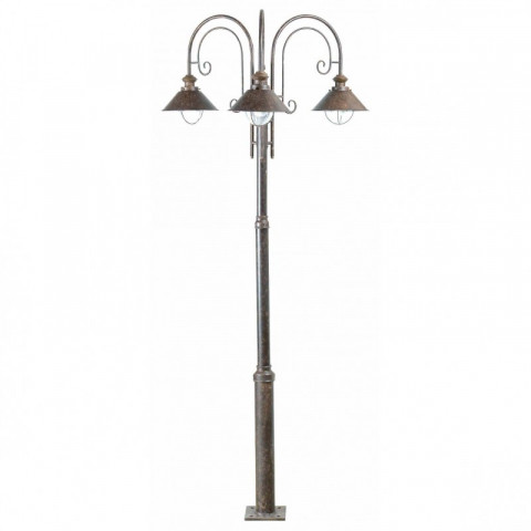 Lampadaire de jardin brun foncé nautica 3 ampoules