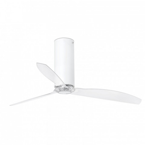 Ventilateur de plafond blanc brillant tube