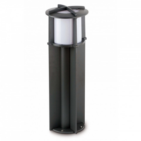Balise de jardin grise cross 1 ampoule
