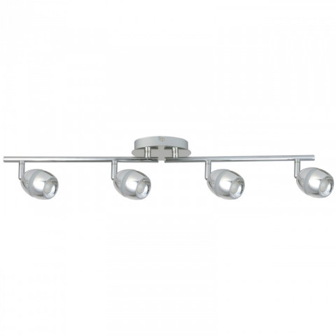 Spot chromé techno 4 ampoules 17 cm