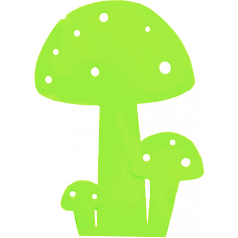 Champignon déco en métal vert 50cm