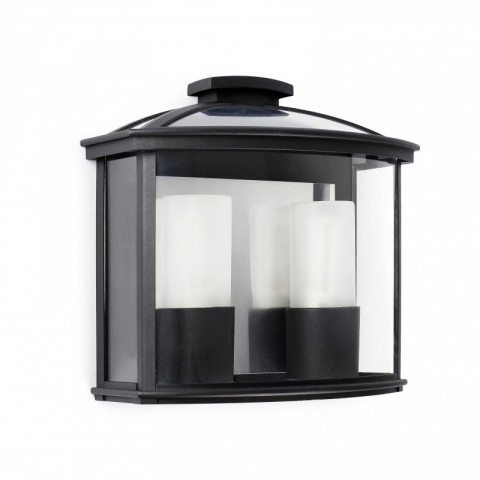 Aplique murale de jardin noire ceres 2 ampoules