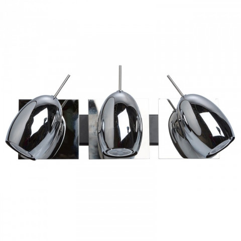 Spot chromé techno 3 ampoules 16 cm
