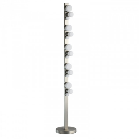 Lampadaire argenté techno   123 cm