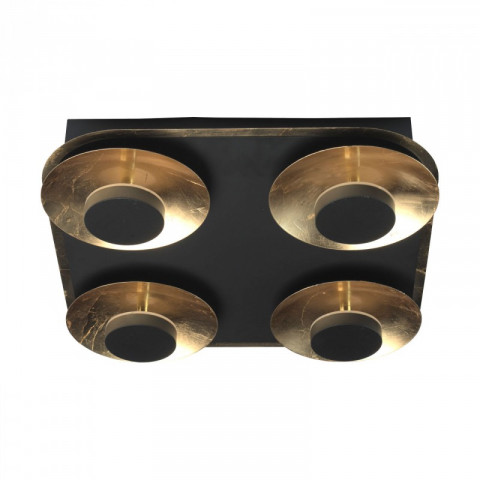 Plafonnier doré techno 4 ampoules 7.5 cm
