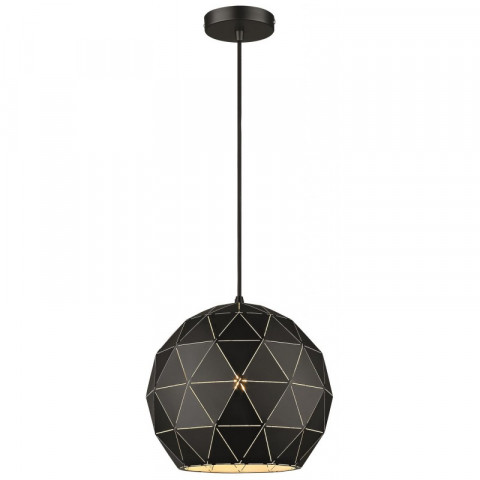 Suspension noir mat derby l30 1 lumières
