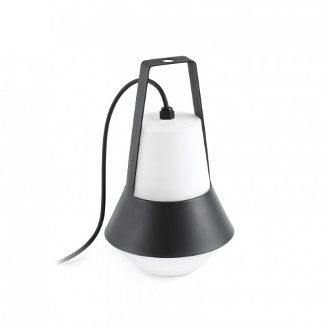 Lampe de jardin noire cat 1 ampoule