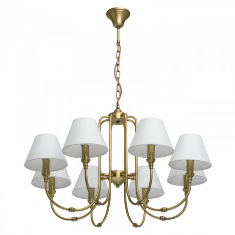 Suspension laiton neoclassic 8 ampoules 96 cm