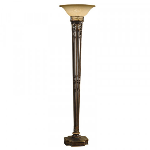 Lampadaire opera avec abat-jour en verre scavo