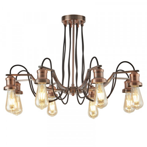 Plafonnier olivia, cuivre, 8 ampoules