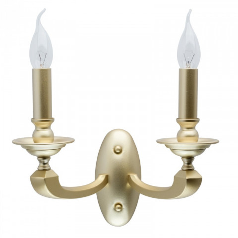 Applique murale dorée neoclassic 2 ampoules 19 cm