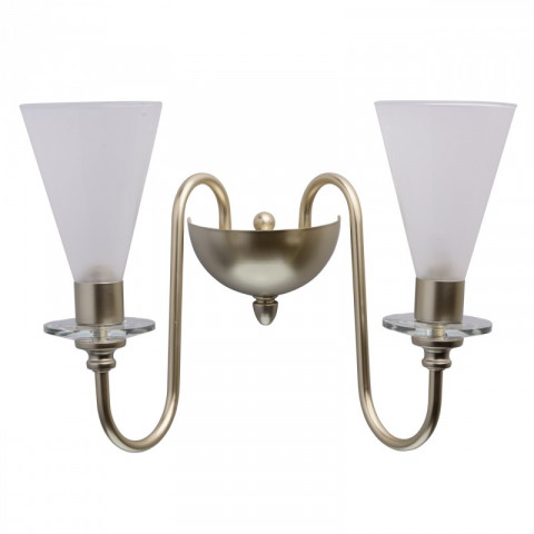 Applique murale dorée elegance 2 ampoules 26 cm