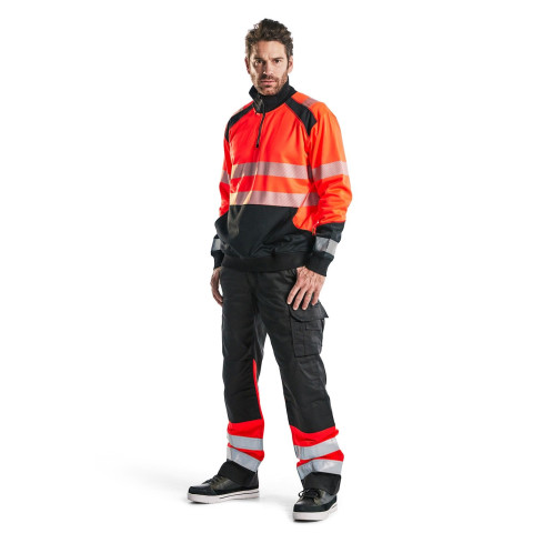 Sweat col camionneur haute-visibilité 35562528 - Couleur et taille au choix
