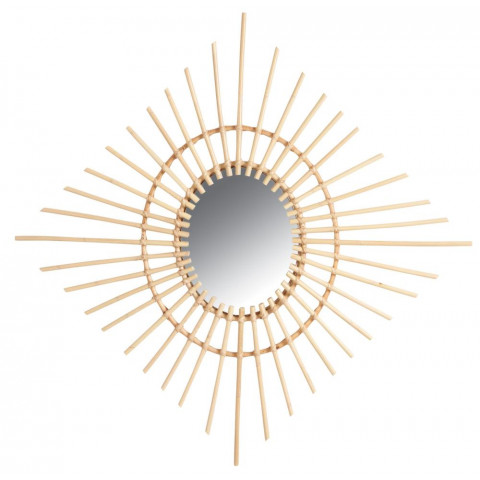 Miroir losange en rotin