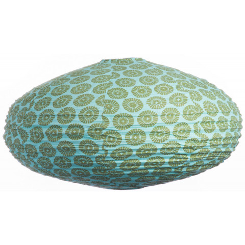 Suspension ovale 80cm oki flower aqua & olive