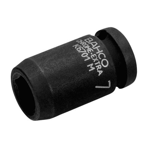 Douille à choc 6 pans 1/4 12 mm finition phosphatée k6701m-12 bahco