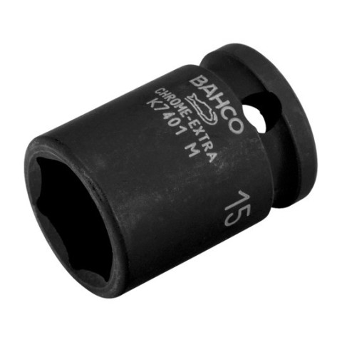 Douille à choc 6 pans 3/8 15 mm finition phosphatée k7401m-15 bahco