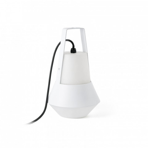 Lampe de jardin blanche cat 1 ampoule