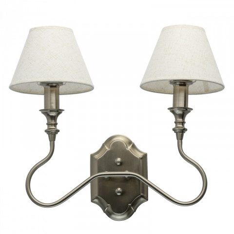 Applique murale grise neoclassic 2 ampoules 20 cm