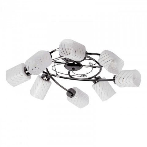 Plafonnier gris megapolis 8 ampoules 25 cm