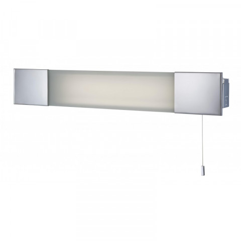 Applique over mirror avec prise rasoir, chrome et verre dépoli