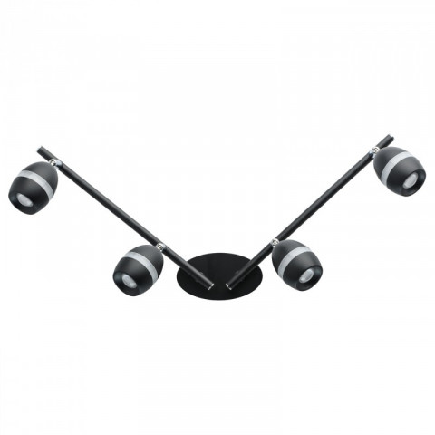 Spot noir techno 4 ampoules 17 cm