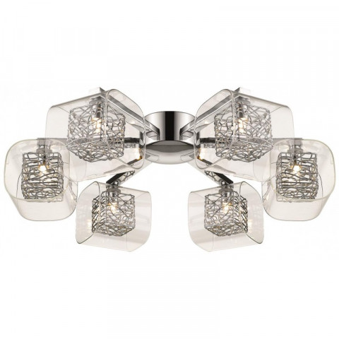 Plafonnier chrome nottingham 6 lumières
