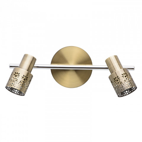 Spot laiton techno 2 ampoules 16 cm