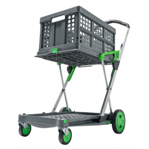 Chariot pliant Clax® équipé d'une caisse pliable 60 kg - 805010691