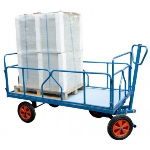 Chariot avant train pivotant 1600 x 800 mm roues caoutchouc 1000 kg - 800007131