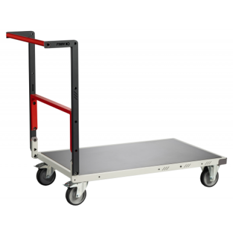 Chariot FLAT-PACK™ dossier repliable plateau tôle galva roues TPE 250 kg - Dimensions au choix