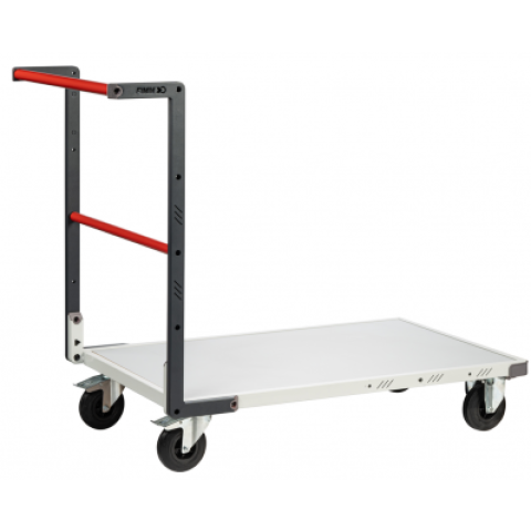 Chariot monté FLATPACK™ dossier fixe 1000 x 600 mm plateau mélaminé roues CC 250 kg - 806722110