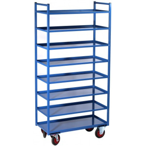 Servante multi-niveaux à 8 plateaux tôle 935 x 435 mm 400 kg - 880000566